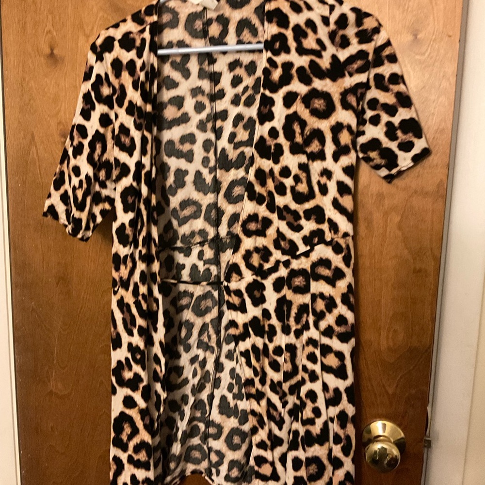 Leopard Print Wrap Dress